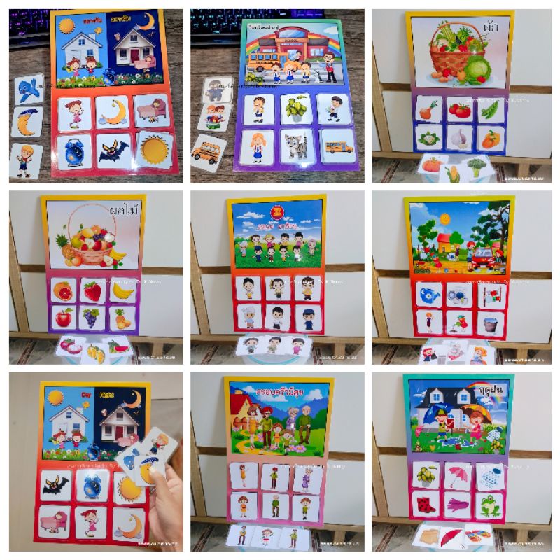 จัดส่งใน 2-3 วัน โปรดเลื่อนอ่านรายละเอียดสินค้า Nannygame เกมลอตโต 6 ช่อง (สังเกตรายละเอียดของภาพ) สื่อการสอน