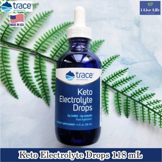 Trace Minerals - Keto Electrolyte Drops 118 mL อาหารเสริมคีโต อิเล็กโทรไลต์ แบบน้ำ เกลือแร่