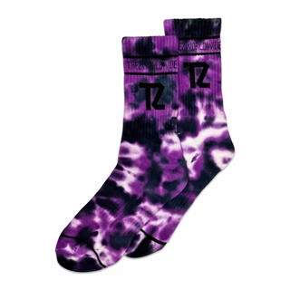 TZ TIE-TILL-DYE SOCKS - PURPLE &amp; BLACK