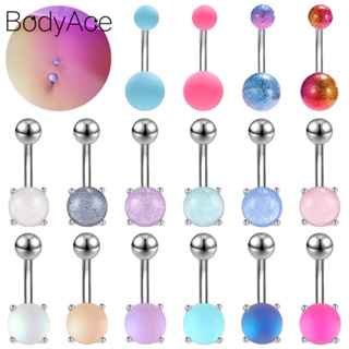 Bodyace จิวเจาะสะดือ สเตนเลส 14G สีแคนดี้ ทรงกลม เจาะสะดือ เซ็กซี่ 1 ชิ้น