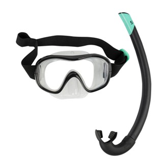 ชุดหน้ากากดำน้ำและท่อหายใจสำหรับผู้ใหญ่รุ่น SNK 500 จาก SUBEA ADULT SNK 500 MASK SNORKEL SET SUBEA BLACK