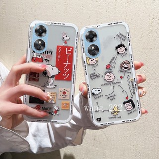 2023 New Casing เคส OPPO Reno8 T A78 5G 4G Reno 8 8T Reno8T Phone Case Cartoon Snoopy Cute Fashion Transparent Ultra-thin Silicone Soft Case เคสโทรศัพท