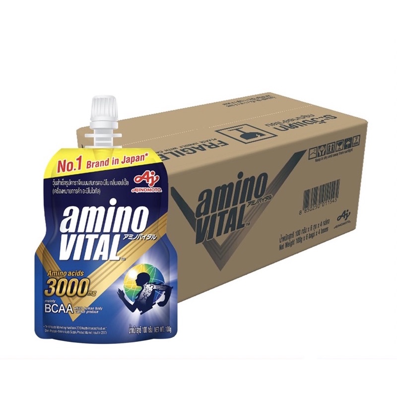 ซื้อ1ลัง(24ซอง) แถมอีก1กล่อง(6ซอง) อะมิโน ไวทัล Amino Vital Ajinomoto เจลให้พลัง มีกรดอะมิโน 3,000 ม