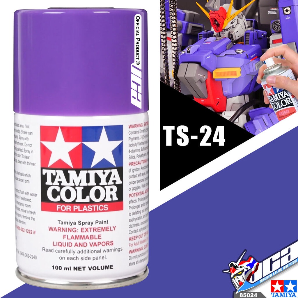 TAMIYA 85024 TS-24 PURPLE COLOR SPRAY PAINT CAN 100ML FOR PLASTIC MODEL TOY สีสเปรย์ทามิย่า พ่นโมเดล