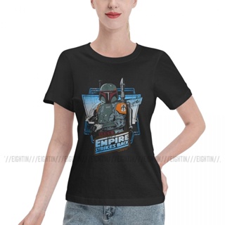 เสื้อยืดเด็กผช Star Wars Boba Fett T-shirt Vrouwen Grappige 100% Katoen T-shirt Harajuku Korte Mouw Tops Tees Ronde Hals