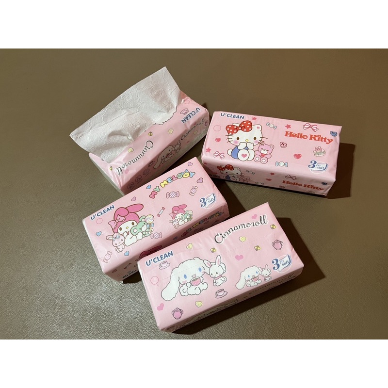 ทิชชู่แบบยาว(ยกเเพ๊ค10ห่อ) ลายKitty/ยูนิคอร์น/RABBIT/BEAVER แท้ 100% หนา 3 ชั้น (1 ห่อ/ 70 แผ่น) #7