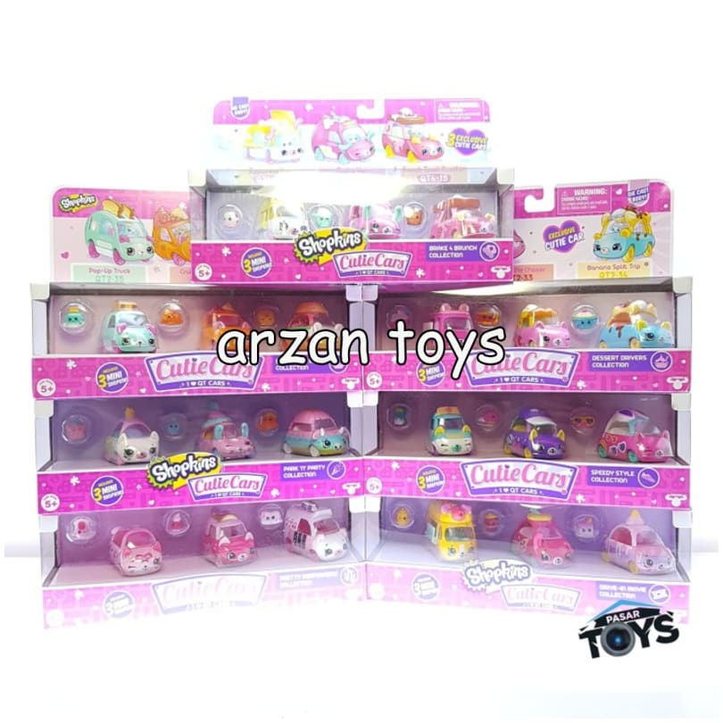 จํานวนจํากัด! Shopkins Cutie Cars ของสะสมราคาถูก 3 แพ็ค