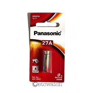 พร้อมส่ง&gt; ถ่าน Panasonic ถ่านรีโมทรถยนต์ ถ่านกริ่งไร้สาย 27A A27 LRV27A 12V (1 ก้อน) 1BPA