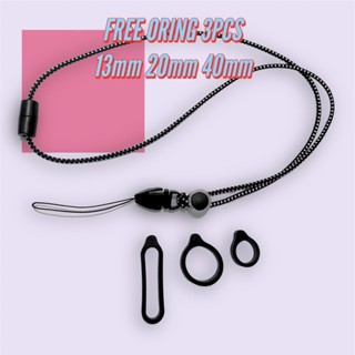 สายคล้อง LANYARD แบบยืดหยุ่น / ที่แขวนโทรศัพท์มือถือ ฟรี ORING