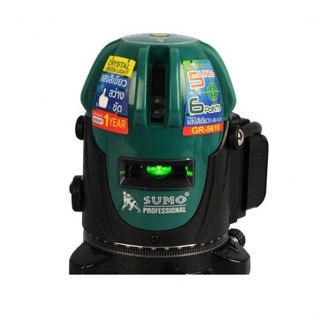 SUMO เครื่องวัดระดับเลเซอร์ รุ่นGR-5610 ซูโม่ 5 เส้น 6 จุด ปรับได้ 360 องศา sumo gr-5610 เลเซอร์ระดับแสงสีเขียว เลเซอร์