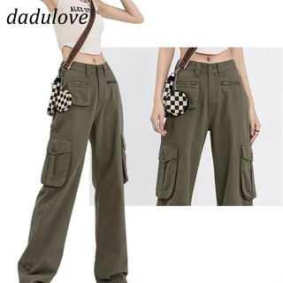 DaDulove💕 New American Multi-pocket Overalls Retro Street Hiphop Casual Pants High Waist Loose Wide Leg Pants