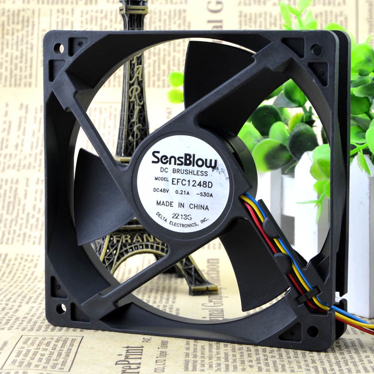 SZ พัดลมใหม่ EFC1248D 12025 48V 0.21A 4WIRES PWM FAN