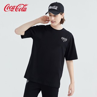 พร้อมส่ง Coca Cola เสื้อโคคาโคลา แขนสั้นคอกลม เสื้อผ้าแฟชั่น เสื้อสกรีนลายโลโก้แบรนด์ดัง เสื้อยืดสตรีท ใส่ได้ทั้งชายหญิง