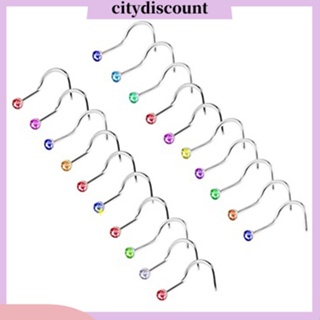 &lt;citydiscount&gt;  สตั๊ดแหวนเจาะร่างกายจมูก 20 ชิ้นจิวจมูก