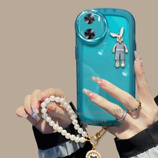 New Arrivals Casing for OPPO A77s A77 5G A57 A96 A76 A16 4G เคสโทรศัพท Multicolor Phone Case with Pearl Wristband Phone Protective Back Cover