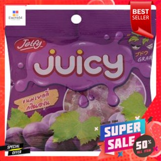 เจลฟี่ จู๊ซซี่ เยลลี่ กลิ่นองุ่น 40 กรัมJelfy Juicy Jelly Grape Flavor 40 g.