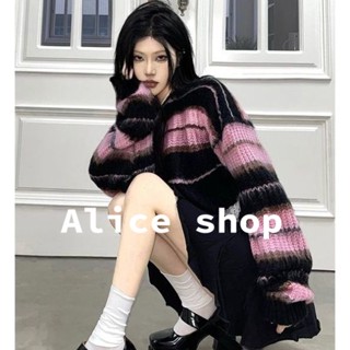 Alice  เสื้อครอปเสื้อยืดแขนยาวผู้หญิง เสื้อสเวตเตอร์ 2022 ใหม่ ฤดูใบไม้ร่วงและฤดูหนาว ทันสมัย High quality Chic คุณภาพสูง S051039 36Z230909