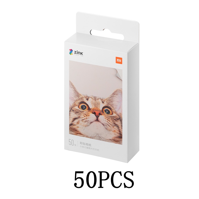 Xiaomi ZINK Pocket Printier กระดาษพิมพ์ภาพถ่ายแบบมีกาวในตัว 10/20/50 แผ่นสําหรับ Xiaomi 3 นิ้ว Mini Pocket Photo Printer