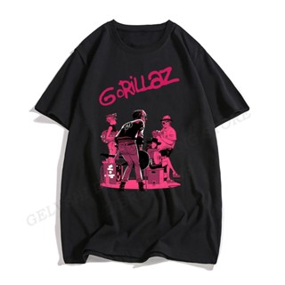 เสื้อยืดพิมพ์ลายแฟชั่น เสื้อยืดแขนสั้นลําลอง พิมพ์ลายวงร็อค Gorillaz โอเวอร์ไซซ์ สไตล์ฮิปฮอป แฟชั่นฤดูร้อน สําหรับผู้ชาย