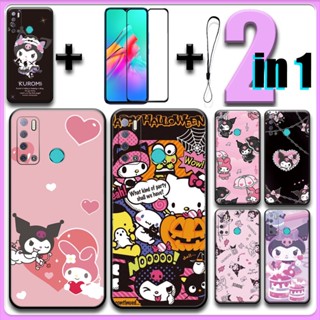 2 IN 1 เคสโทรศัพท์มือถือ เซรามิค กันรอยหน้าจอ พร้อมกระจกนิรภัย สําหรับ Tecno Pouvoir 4 Tecno Pouvoir 4 Pro