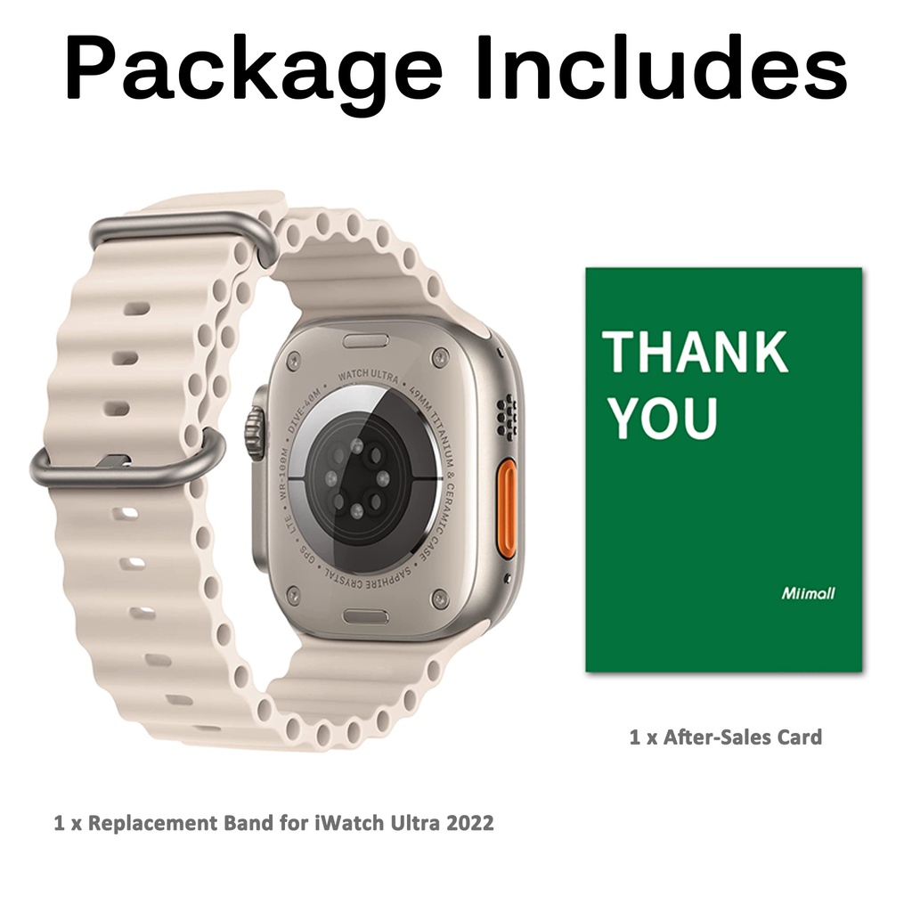 Miimall สายนาฬิกาข้อมือซิลิโคน กันน้ํา ปรับได้ สําหรับ Apple Watch Ultra Strap 49 มม. 42 มม. 44 มม. 45 มม. iWatch Series Ultra 8 7 6 5 4 3 2 1 SE - รูปที่ 7