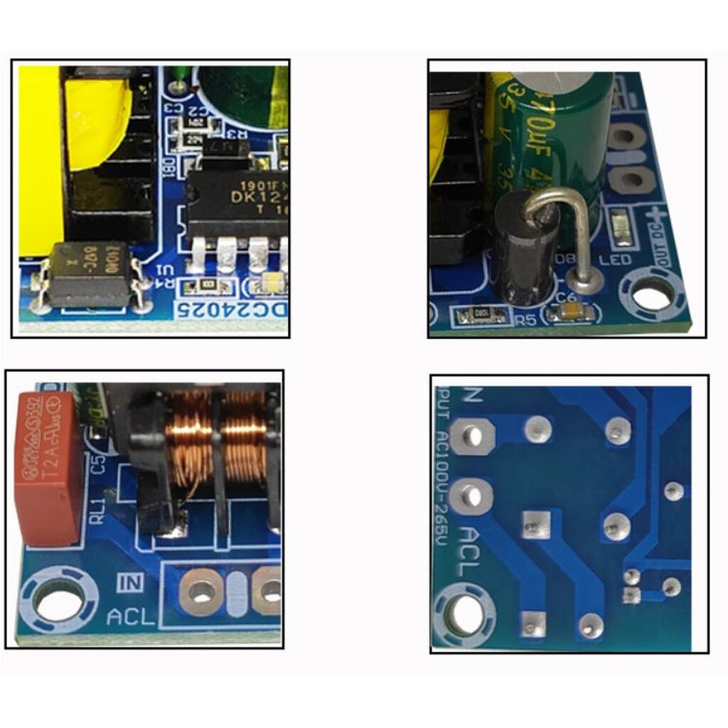 แปลงไฟ 220VAC เป็น DC 12V 2A switching power supply board module bare board 24W high efficiency AC-DC isolated power ...