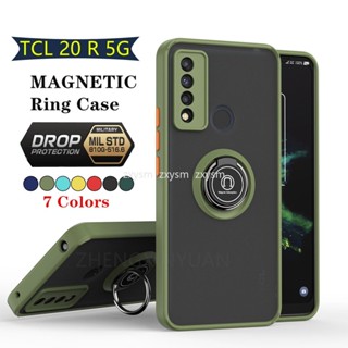 เคสโทรศัพท์มือถือแบบแข็ง พร้อมแหวนแม่เหล็ก สําหรับ TCL 20 R 5G TCL 20R 5G