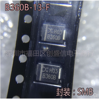 1PCS B360B-13-F Patch ไดโอด MBR360A Shoteki 3A 60V SMB/DO-214AA