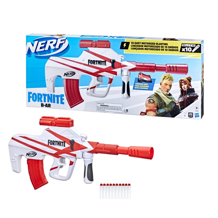 NERF Fortnite B-AR Motorized Dart Blaster เนิร์ฟ ฟอร์ทไนท์ บี เออาร์ ปืนของเล่น