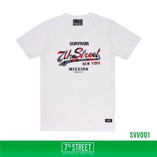 ระบายอากาศได้ เสื้อเบลาส์ เสื้อยืดสีขาวผู้หญิง สไตล์ใหม่ เสื้อยืด 7th Street รุ่น Survivor T-shirt คอกลม เสื้อคู่