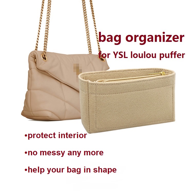 【นุ่มและเบา】ที่จัดระเบียบกระเป๋า for YSL loulou puffer bag organiser ที่จัดกระเป๋า in bag ที่จัดทรง organizer insert