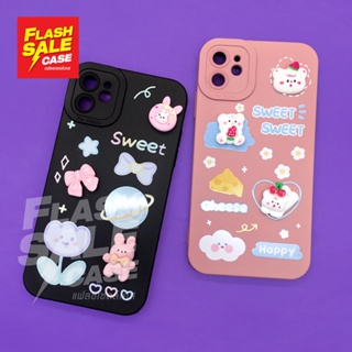 Samsung A02s A03  A13 A22(5g) A50s A52(5g) Noteเคสมือถือนิ่ม TPU กันเลนส์กล้องนูนลายการ์ตูน ติดอะไหล่หมีกระต่ายน่ารัก