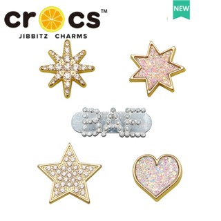 Crocs jibbitz charms ชุดจิ๊บบิทซ์โลหะ เครื่องประดับแฟชั่น ตกแต่งรองเท้า DIY ดอกไม้