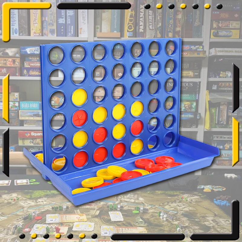 MINI Connect 4 In A Line Board Game ของเล่นเพื่อการศึกษาสําหรับเด็กเกมปริศนาความบันเทิงสําหรับครอบคร