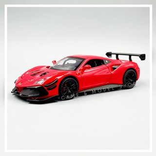 **สินค้าพร้อมส่ง** Ferrari 488 Challenge EVO 1:32 [JIAYE MODEL] โมเดลรถ เฟอร์รารี่ 488 ชาเลนจ์ อีโว  สีแดง, เหลือง