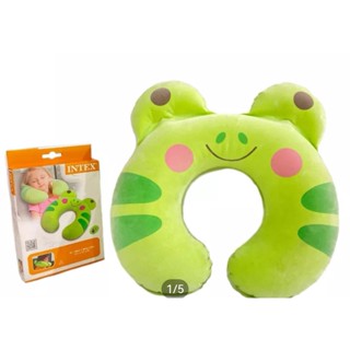 Monkey Toys หมอนรองคอเป่าลม (สีเขียว) Kidz Travel Pillow INTEX 68678 228770