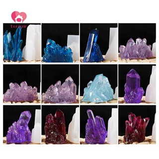 (Malukusk) Aromatherapy Mold Faux Crystal Cluster Stone Shape Ice Pillar Epoxy Resin Mold Reusable