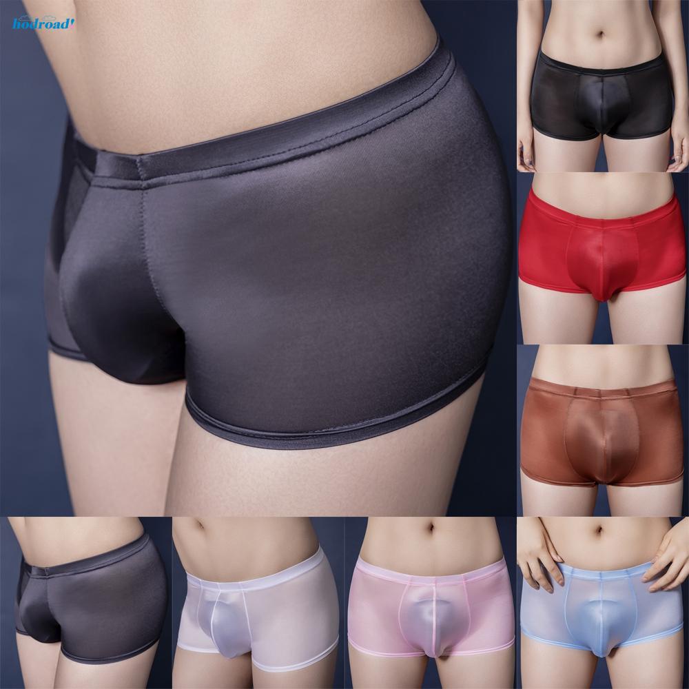 【HODRD】Sexy Women See Through Underwear Stretch Oil-Shiny Glossy Panties Boxer Shorts【Fashion】 #5