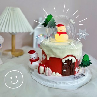 [LED] ตุ๊กตาหิมะน้อย สําหรับตกแต่งเค้กคริสต์มาส