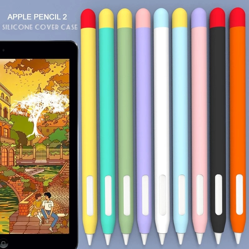 เคสปากกาสไตลัส ซิลิโคนนิ่ม กันลื่น กันตก อุปกรณ์เสริม สําหรับ Apple Pencil รุ่นที่ 2