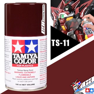 TAMIYA 85011 TS-11 MAROON COLOR SPRAY PAINT CAN 100ML FOR PLASTIC MODEL TOY สีสเปรย์ทามิย่า พ่นโมเดล โมเดล VCA GUNDAM