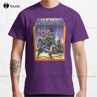 เสื้อยืด oversize ฉากการต่อสู้ He-Man ใหม่กับเสื้อยืดคลาสสิก Skeletor เสื้อทีเชิ้ตผ้าฝ้าย S-5Xl Unisex