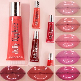 HANDAIYAN Candy Color Jelly Lip Gloss Moisturizing Waterproof Sweatproof Long Lasting Liquid Lipstick Nourishing Lip Cosmetic Beauty Makeup