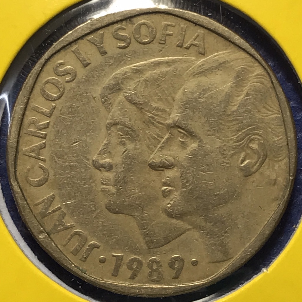 No.60829 ปี1989 สเปน 500 PESETAS เหรียญสะสม เหรียญต่างประเทศ เหรียญเก่า หายาก ราคาถูก