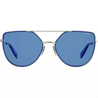 แว่นกันแดด POLAROID-PLD 6057/S 0PJP/C3 Cateye Sunglasses Blue Polarized Blue ของใหม่มือ1 ของแท้100%