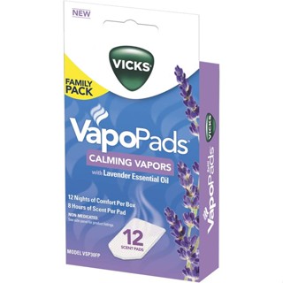 Vicks Calming Lavender VapoPad Family Pack กล่องละ 12ชิ้น