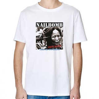 เสื้อยืดสีขาวผู้หญิง Nailbomb จุดว่างเปล่าถังขยะคลาสสิกเสื้อยืดกราฟิกเสื้อยืดแขนสั้น Harajuku Streetwear ฤดูร้อน Tees ท็