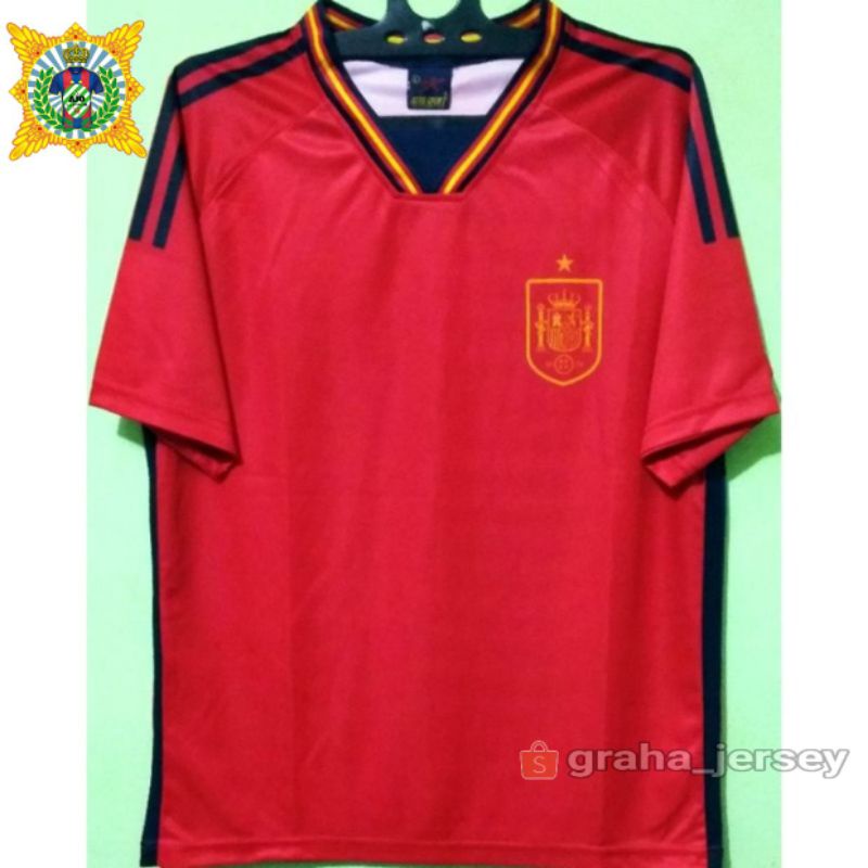 LOKAL MERAH SPAIN Home Jersey 2022 Red WC World Cup พิมพ์ท้องถิ่น