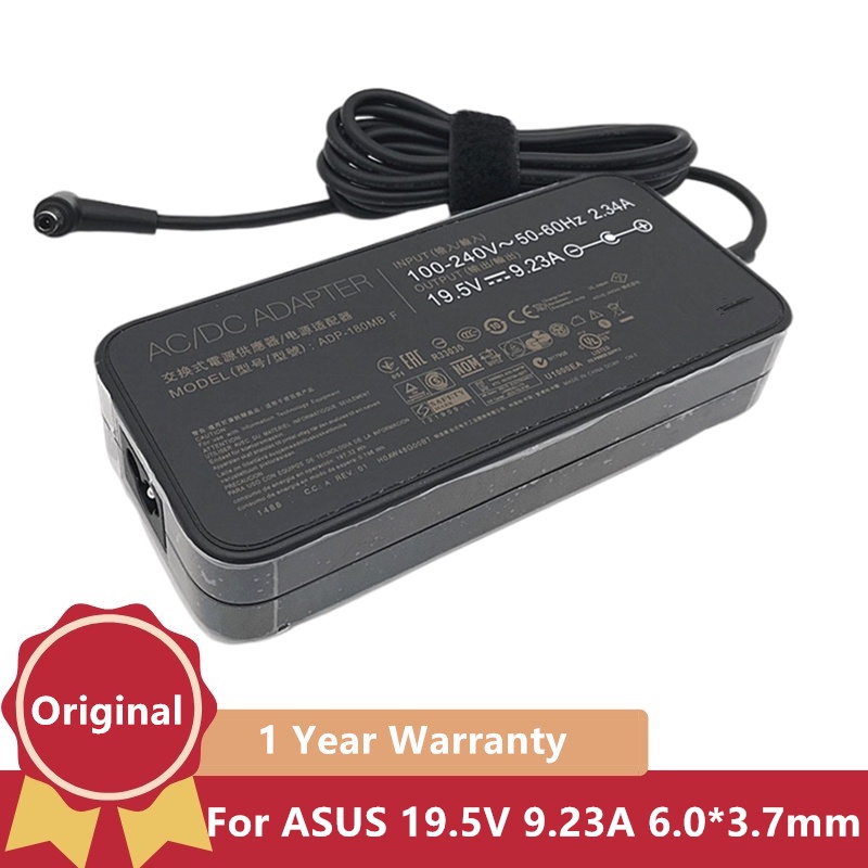 Original 19.5V 9.23A 180W 6.0X3.7 มม.แล็ปท็อปอะแดปเตอร์ AC Power Charger สําหรับ Asus ROG 6Plus S5CS