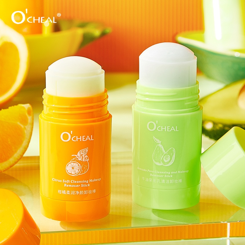 Ocheal Portable Avocado Makeup Remover Deep Cleaning Balm Gel Cream Stick Moisturizing Skin Care